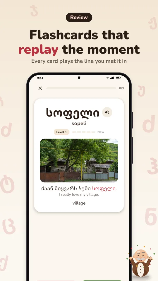 Flashcards that replay the moment you met the word